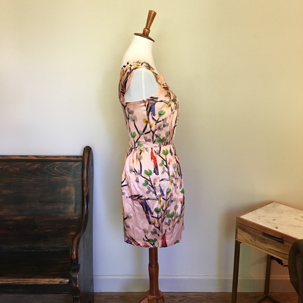 🎉 United Bamboo Silk Pleated Floral Dress - Picture 3 of 6